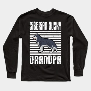 Siberian Husky Grandpa Proud Dogs Long Sleeve T-Shirt